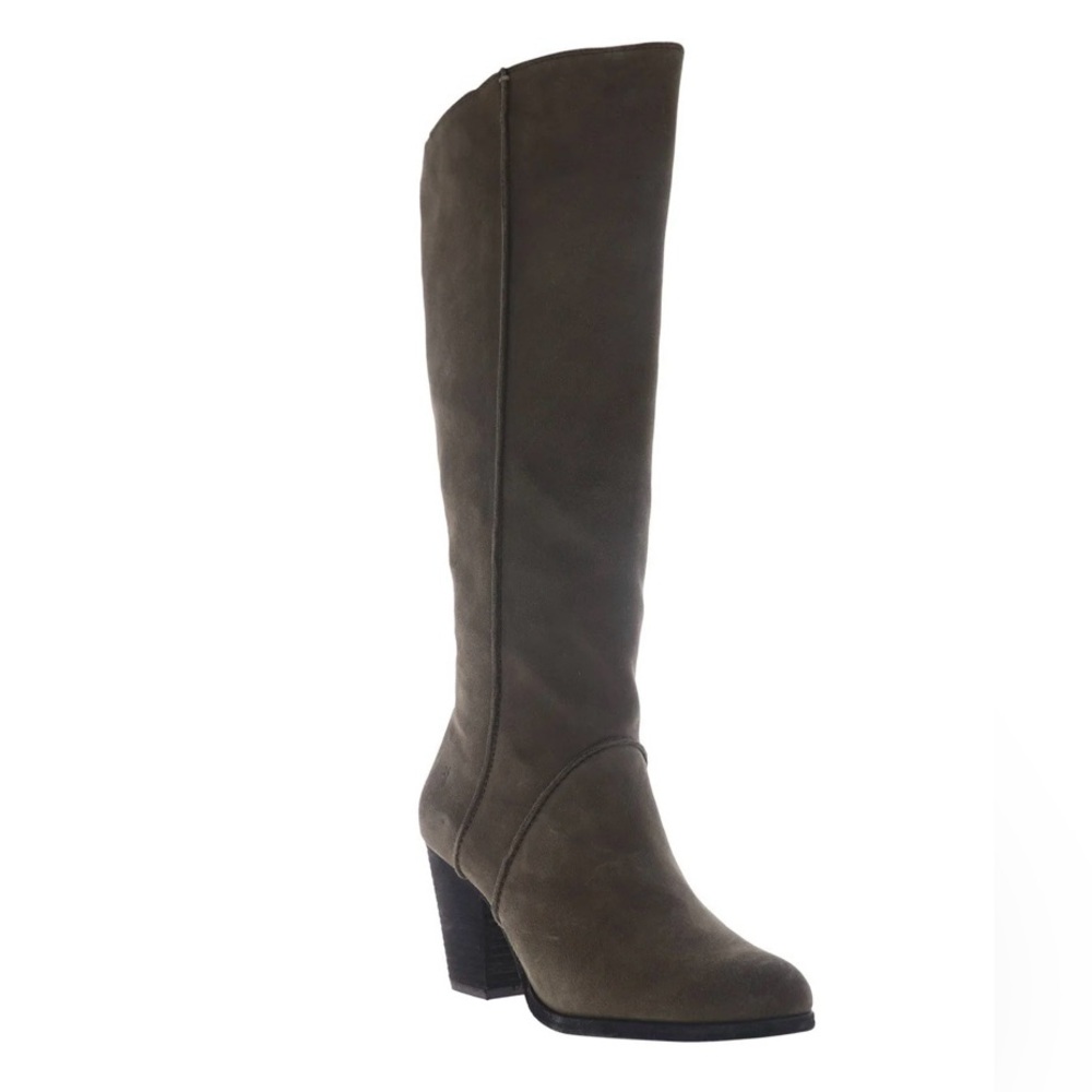 Frye Essa Seam Tall 70857 Womens Gray Suede Zipper Dress Boots